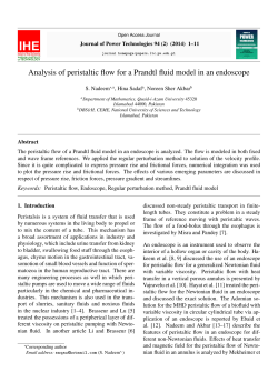 Analysis of peristaltic flow for a Prandtl fluid model in an endoscope