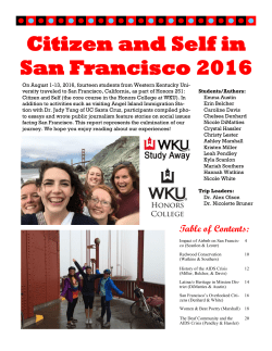 Citizen and Self in San Francisco 2016