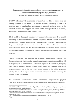 Empowerment of coastal communities as a non