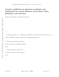 Isostatic equilibrium in spherical coordinates and implications for