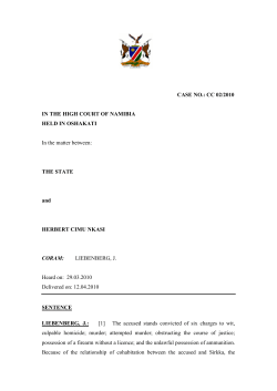 STATE versus HERBERT CIMU NKASI