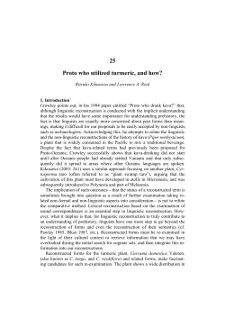 25 Proto who utilized turmeric, and how?