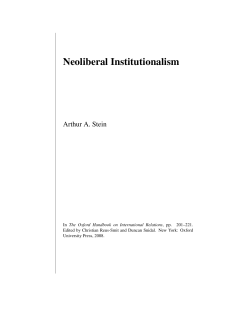 Neoliberal Institutionalism