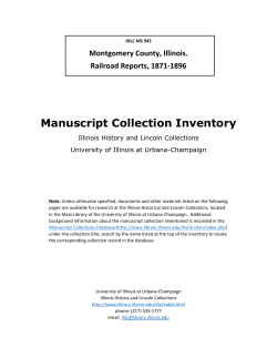 IHLC MS 945 - Montgomery County (Ill.) Railroad Reports