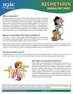 RESMETHRIN - National Pesticide Information Center