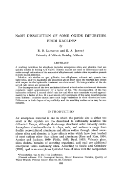 NaOH DISSOLUTION OF SOME OXIDE IMPURITIES FROM KAOLINS