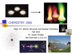 chemistry 1000 - U of L Class Index
