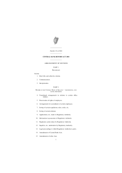 CENTRAL BANK REFORM ACT 2010