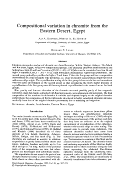 Compositional variation in chromite from the Eastern Desert, Egypt