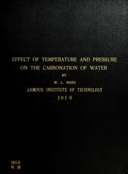 A study of the effect of temperature and pressure on the carbonation