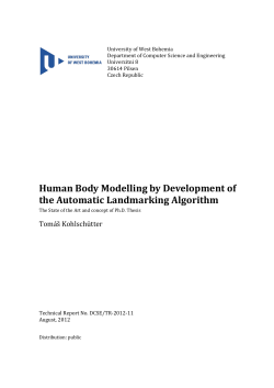 Human Body Modelling by Development of the Automatic