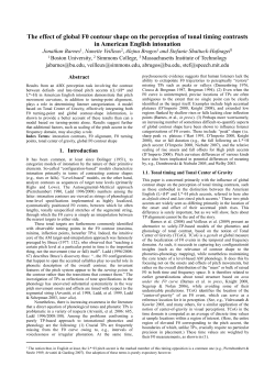 The effect of global F0 contour shape on the