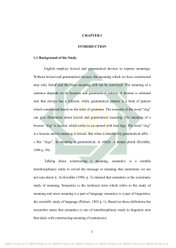CHAPTER I INTRODUCTION 1.1 Background of the Study