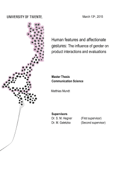 Human features and affectionate - University of Twente Student
