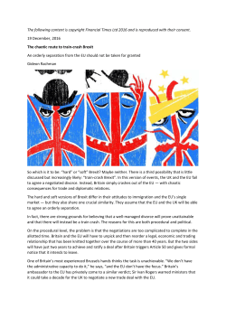 The chaotic route to train-crash Brexit
