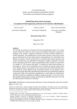 Identifying latent interest-groups: An analysis of