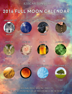 2016 full moon calendar