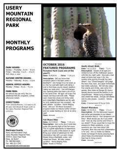 usery mountain regional park monthly programs