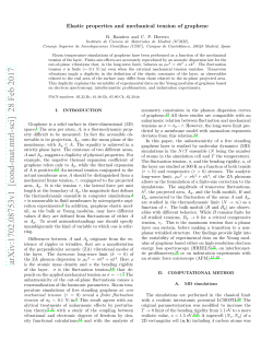 Elastic properties and mechanical tension of graphene