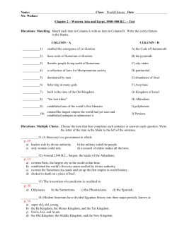 Chapter 2 - Test Review - History With Mr. Wallace