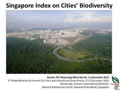 Singapore Index on Cities` Biodiversity