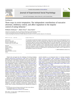 Three ways to resist temptation: The independent contributions of