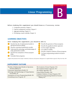 Linear Programming
