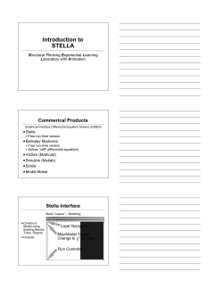 Part 2 - Introduction to STELLA