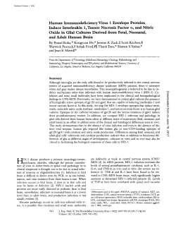 Human Immunodeficiency Virus 1 Envelope Proteins Induce