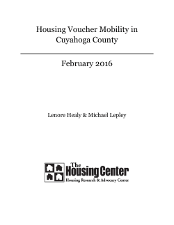 Housing Voucher Mobility in Cuyahoga County