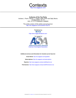 Cultures of the Tea Party