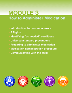 Module 3: How to Administer Medication