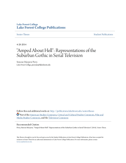 "Amped About Hell": Representations of the Suburban Gothic in
