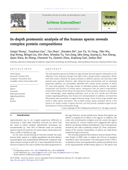 In-depth proteomic analysis of the human sperm reveals complex
