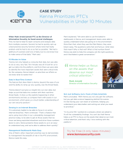 Kenna Prioritizes PTC`s Vulnerabilities in Under 10 Minutes