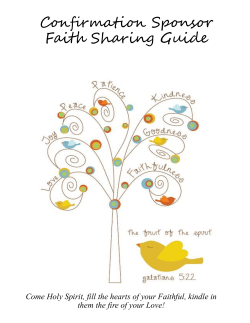 Confirmation Sponsor Faith Sharing Guide