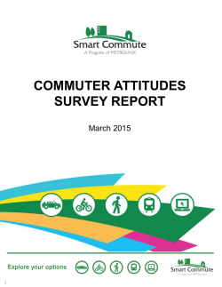 Metrolinx Smart Commute&mdash;Commuter Attitudes Survey Report