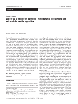 Cancer as a disease of epithelial–mesenchymal interactions and