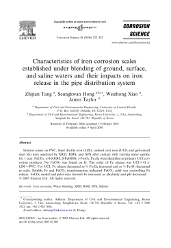 Characteristics of iron corrosion scales established under blending