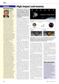 High impact astronomy