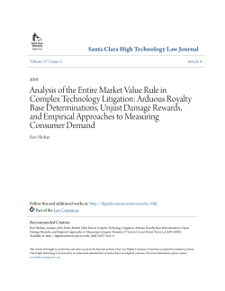 Analysis of the Entire Market Value Rule in Complex Technology