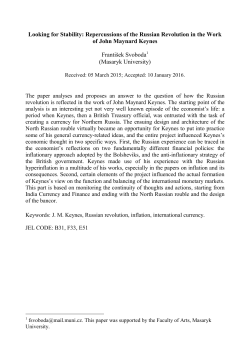 Repercussions of the Russian Revolution in the Work of