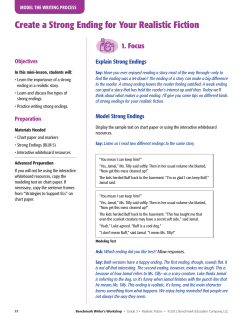 Create a Strong Ending for Your Realistic Fiction