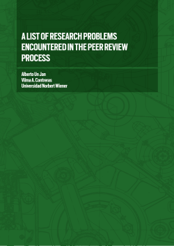 a list of research problems encountered in the peer review process