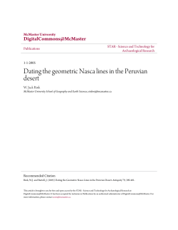 Dating the geometric Nasca lines in the Peruvian desert