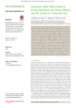 Consecutive cohort effects driven by density