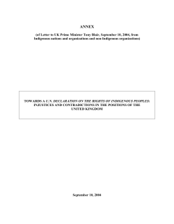 of Letter to UK Prime Minister Tony Blair, September 10, 2004, from
