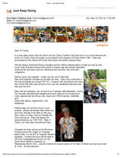 Just Keep Going - Fox Cities Triathlon Club