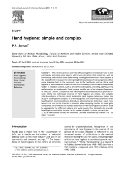 Hand hygiene: simple and complex