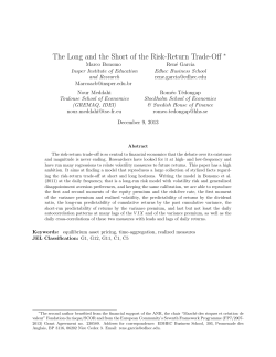 The Long and the Short of the Risk-Return Trade-Off